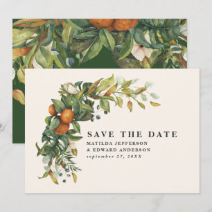 Hochzeitszitrus botanisch modern save the date