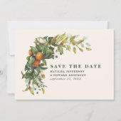 Hochzeitszitrus botanisch modern save the date (Vorderseite)