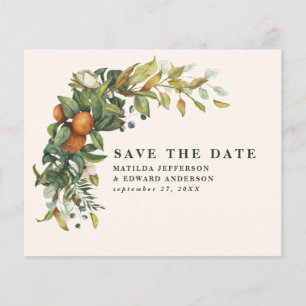 Hochzeitszitrus floral Save the Date Flyer