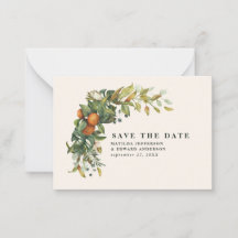 Hochzeitszitrus floral Save the Date