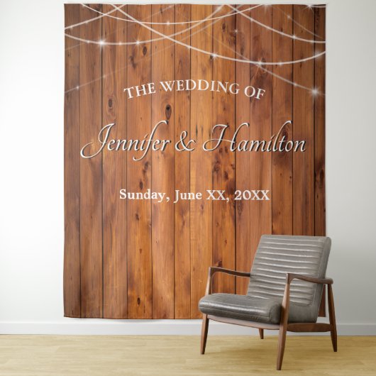 Hochzeitszitzer leuchten altes Stallholz Rustikale Wandteppich (Beispiel)