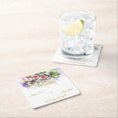 Hochzeitszubehör - Braut mit bunten Hochzeiten Rechteckiger Pappuntersetzer (Vor Ort)