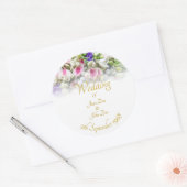 Hochzeitszubehör - Braut mit bunten Hochzeiten Runder Aufkleber (Umschlag)