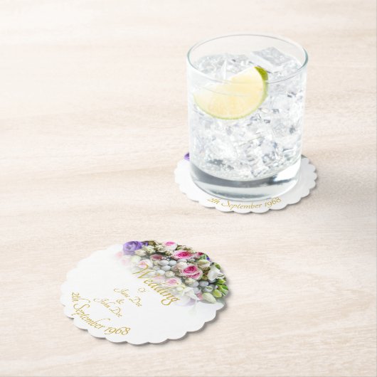 Hochzeitszubehör - Braut mit bunten Hochzeiten Untersetzer (Vor Ort)