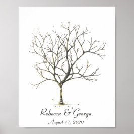 Hochzeitszubehör mit individualisierbarem Fingerab Poster