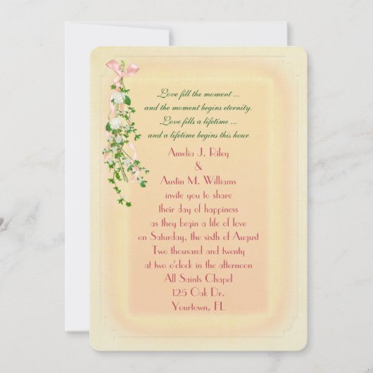 Hochzeitszweig Einladung (Vorderseite)