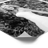 Hochzeitszwölf-Foto-Collage und Monogramm Poster (Ecke)