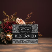 Hochzeittisch reserviert Muster für Signallänge Postkarte