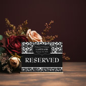 Hochzeittisch reserviertes Muster für Damaskus-Zei Postkarte