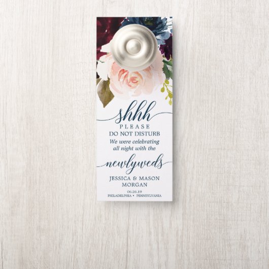 Hochzeittürhanger - nicht stören - Burgund Türanhänger (Auf Knauf)