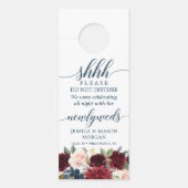 Hochzeittürhanger - nicht stören - Burgund Türanhänger (Vorderseite)