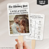 Hochzeitungs-Handfans, Hochzeitsprogramme Fächer