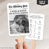 Hochzeitungs-Handfans, Hochzeitsprogramme Fächer