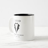 Hochzeitvater der BRIDE Tuxedo Zweifarbige Tasse (Vorderseite Links)