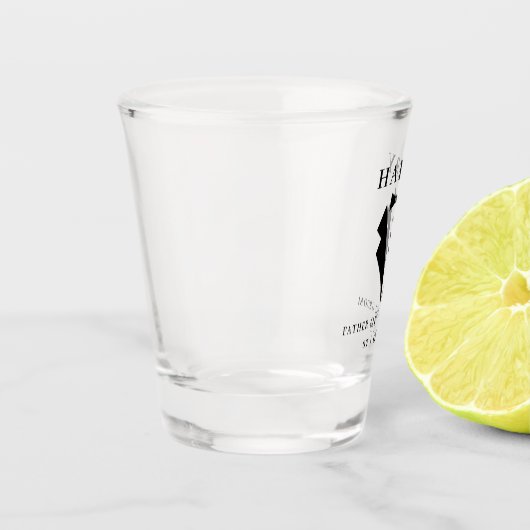 Hochzeitvater der GRUPPE Tuxedo Schnapsglas (Links)