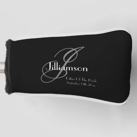 Hochzeitvater der klassischen Bride-Monogramm Golf Headcover (Vorderseite)