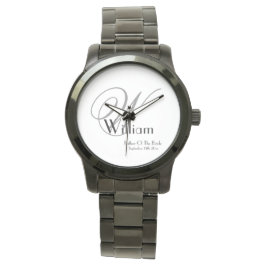 Hochzeitvater des Brautgeschenks Monogram Name Cla Armbanduhr