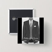 Hochzeitvater des Groom Button Button Abzeichen Ge (Vorne & Hinten)