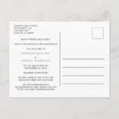 Hochzeitverschiebung Rose Schwarz Ankündigungspostkarte (Rückseite)