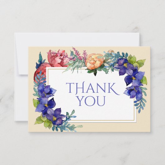 HochzeitVielen Dank Karten Glückwunsch Wasserfarbe (Vorderseite)