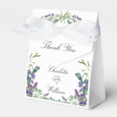 Hochzeitvioletter Lavendel Eukalyptus vielen Dank Geschenkschachtel (Vorderseite)