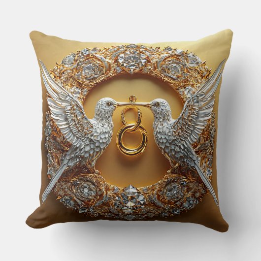 Hochzeitvögel Kissen (Vorderseite)