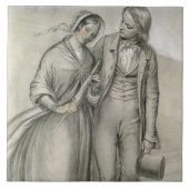 Hochzeitvormittag - Abfahrt, c.1846 Fliese (Vorderseite)