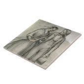 Hochzeitvormittag - Abfahrt, c.1846 Fliese (Seite)