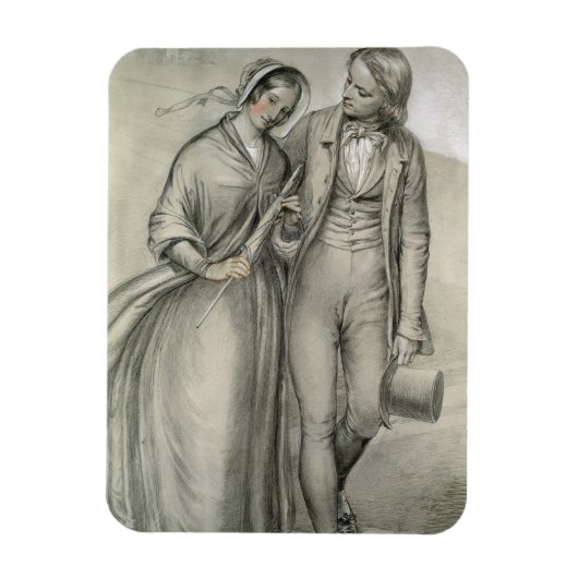 Hochzeitvormittag - Abfahrt, c.1846 Magnet (Vertikal)