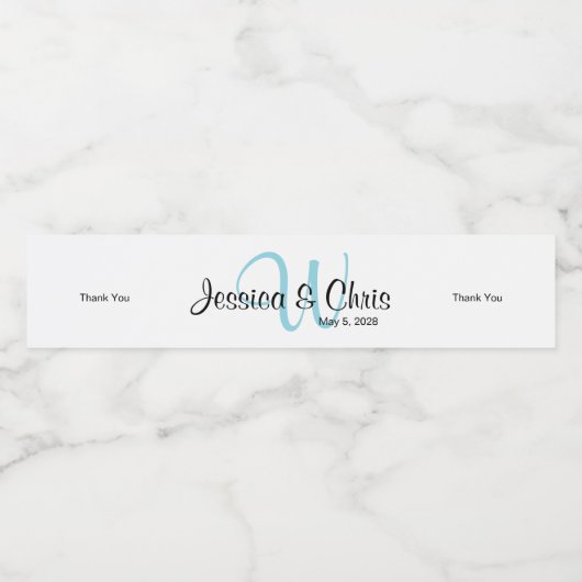 Hochzeitwasserflasche-Etikett 005 Wasserflaschenetikett (Einzelnes Label)