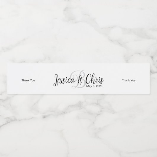 Hochzeitwasserflasche-Etikett 008 Wasserflaschenetikett (Einzelnes Label)