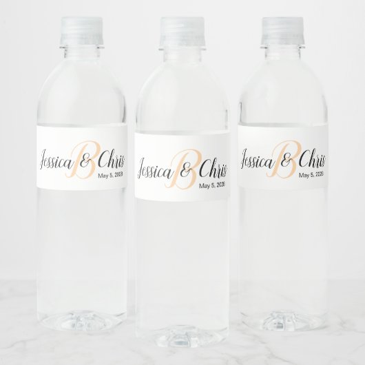 Hochzeitwasserflasche-Etikett 011 Wasserflaschenetikett (Flaschen)