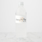 Hochzeitwasserflasche-Etikett 011 Wasserflaschenetikett (Vorderseite)