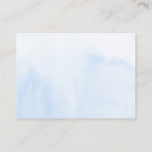 Hochzeitwebsite Dusty Blue Red Blume Visitenkarte (Rückseite)