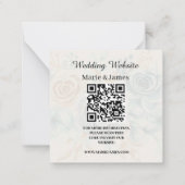 Hochzeitwebsite Hinzufügen von Namen Datum QR-Code Mitteilungskarte (Vorderseite)
