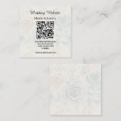 Hochzeitwebsite Hinzufügen von Namen Datum QR-Code Mitteilungskarte (Vorne/Hinten)