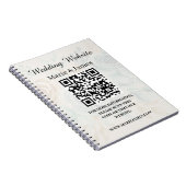 Hochzeitwebsite Hinzufügen von Namen Datum QR-Code Notizblock (Rechte Seite)
