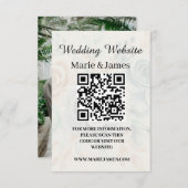 Hochzeitwebsite Hinzufügen von Namen QR-Code Minim Begleitkarte (Vorne/Hinten)