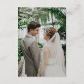 Hochzeitwebsite Hinzufügen von Namen QR-Code Minim Begleitkarte (Rückseite)