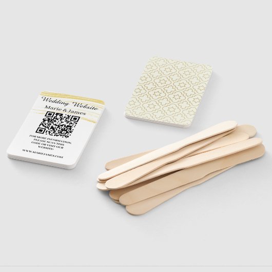 Hochzeitwebsite Hinzufügen von Namen QR-Code Minim Fächer (Non-assembled)