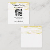 Hochzeitwebsite Hinzufügen von Namen QR-Code Minim Mitteilungskarte (Vorne/Hinten)