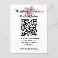 Hochzeitwebsite Hinzufügen von Namen QR-Code Minim