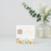 Hochzeitwebsite QR Code Foto Blumenkohl UAWG Begleitkarte (Stehend Vorderseite)