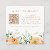 Hochzeitwebsite QR Code Foto Blumenkohl UAWG Begleitkarte (Vorderseite)