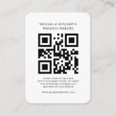 Hochzeitwebsite QR Code Foto UAWG Begleitkarte (Vorderseite)