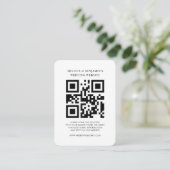 Hochzeitwebsite QR Code Foto UAWG Begleitkarte (Stehend Vorderseite)