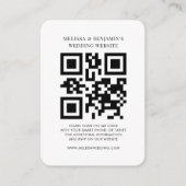 Hochzeitwebsite QR Code Foto UAWG Begleitkarte (Vorderseite)