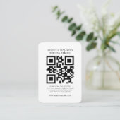 Hochzeitwebsite QR Code Foto UAWG Begleitkarte (Stehend Vorderseite)