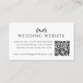 Hochzeitwebsite QR Code Herdblatt Mono Begleitkarte (Rückseite)
