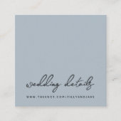 Hochzeitwebsite QR Code Minimalistisch Blue Gray U Begleitkarte (Vorderseite)
